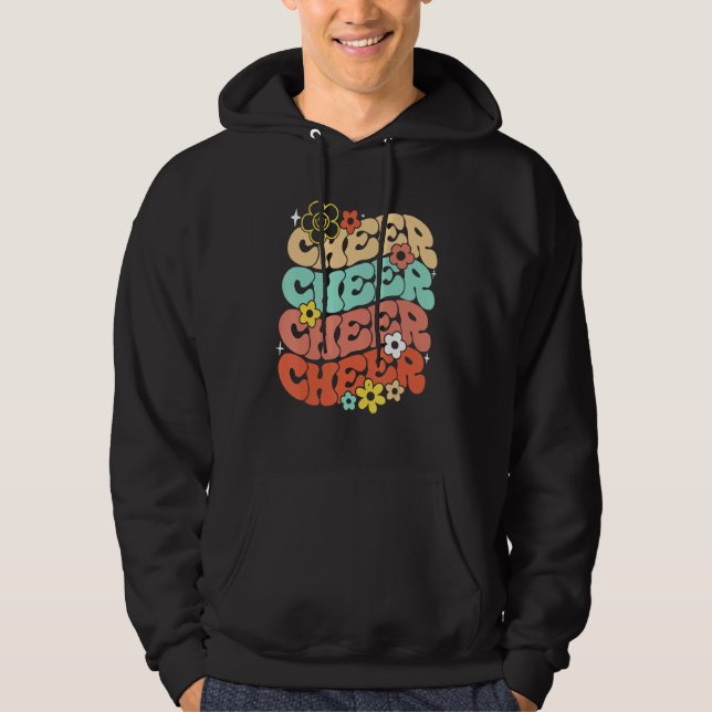Retro Cheer Cheerleader Women Teen Girls Hoodie (Front)