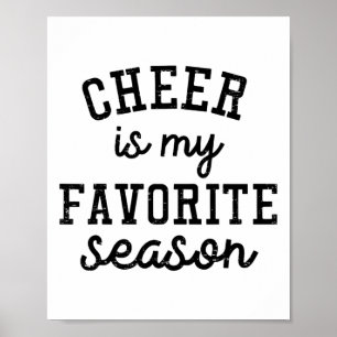 Retro Cheer Is My Favourite Season Cheerleading Co Poster