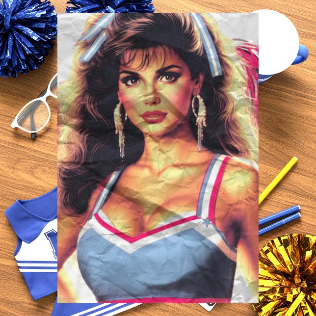 Retro Cheerleader Tissue Paper (Creator Uploaded)
