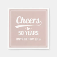 Retro Cheers to 50 Years 50th Birthday Pink