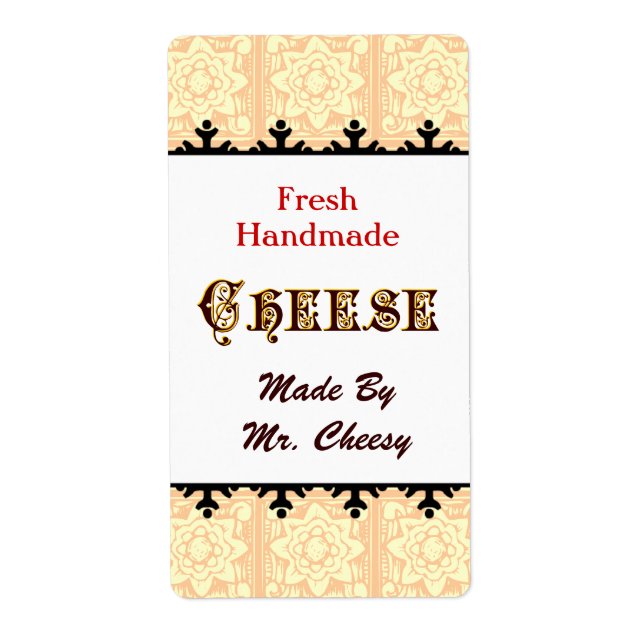Retro Cheese Custom Labels (Front)