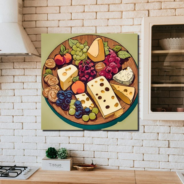 retro  cheese plate  poster (Creator Uploaded)
