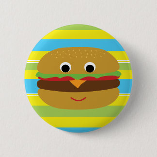 Retro Cheeseburger 6 Cm Round Badge