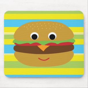 Retro Cheeseburger Mouse Mat