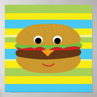 Retro Cheeseburger Poster