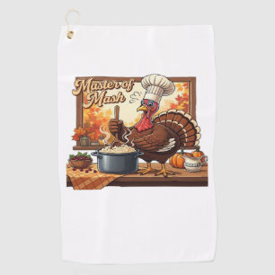 Retro Chef Turkey Thanksgiving Classic T-Shirt Golf Towel