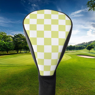 Retro Chequerboard Golf Head Cover