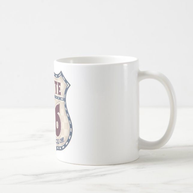 Retro Chequered 66 Coffee Mug (Right)