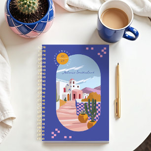 Retro Chequered Greece Architecture Personalised Planner