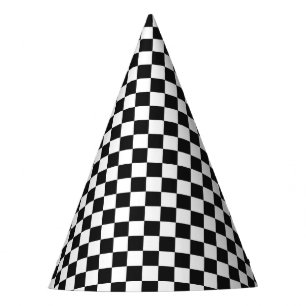 Retro Chequered Two Cool Birthday Party Hat