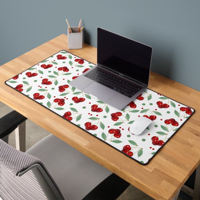 Retro Cherries  Desk Mat (Office 2)