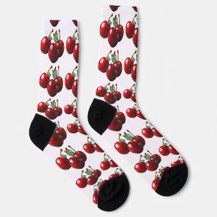 Retro Cherries fresh picked  Socks