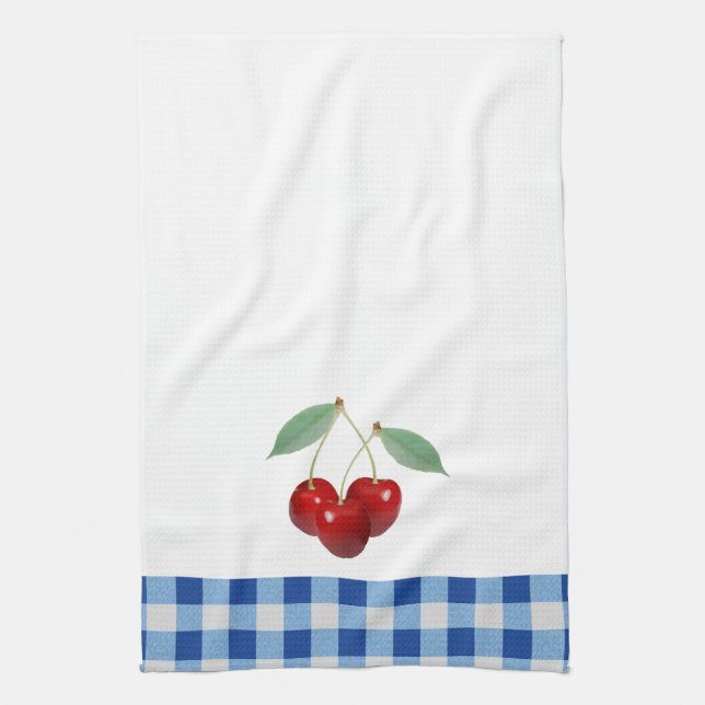 Retro Cherries Kitchen Towel (Vertical)