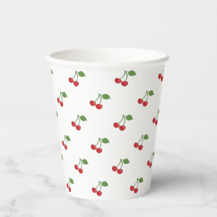 Retro Cherries Pattern Paper Cup