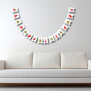 Retro Cherry 1st Birthday  Bunting