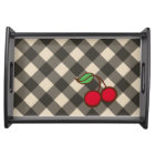 Retro Cherry Gingham Snack Tray Gift