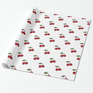 Retro Cherry Holiday All Occasion Wrapping Paper
