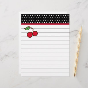 Retro Cherry Letterhead Paper