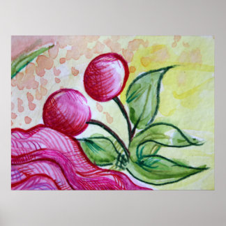 Retro Cherry Poster