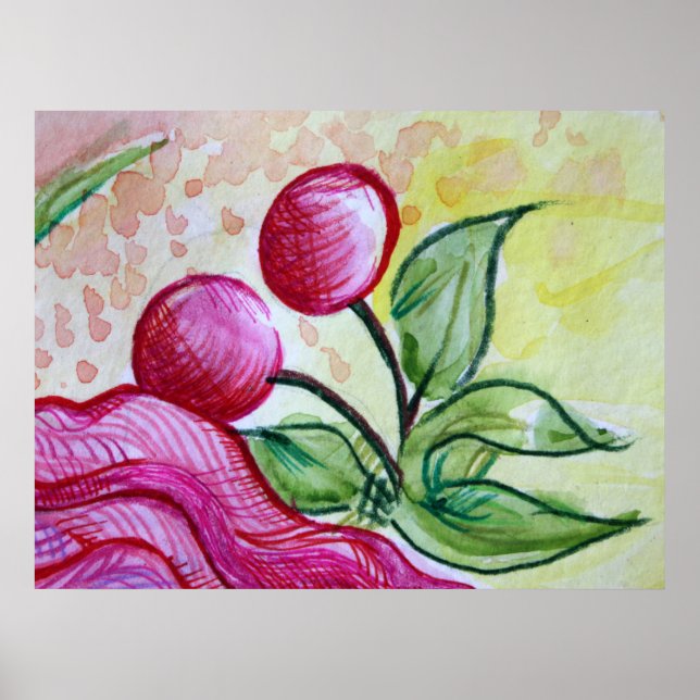 Retro Cherry Poster (Front)