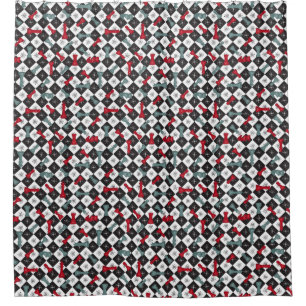 Retro Chess Board Shower Curtain