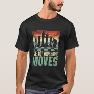Retro Chess Pieces and Strategy Inspired T-Shirt