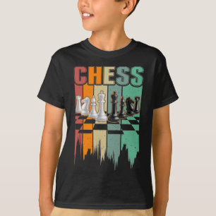 Retro Chess Pieces Chessboard Vintage Board game T-Shirt