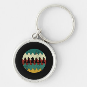 Retro Chess Pieces Key Ring