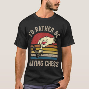 Retro Chess Player Chess Pieces I Checkmate Play C T-Shirt