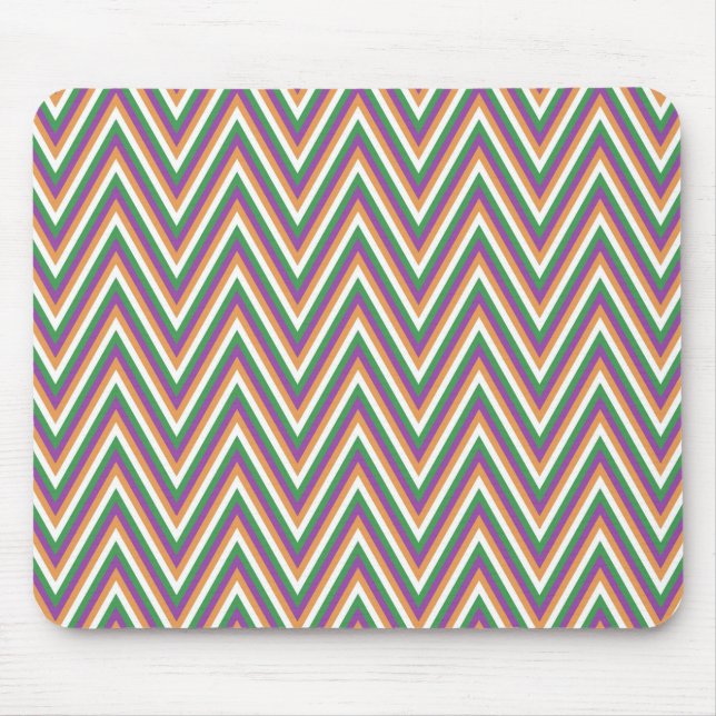 Retro Chevron Pattern Cool Mouse Mat (Front)