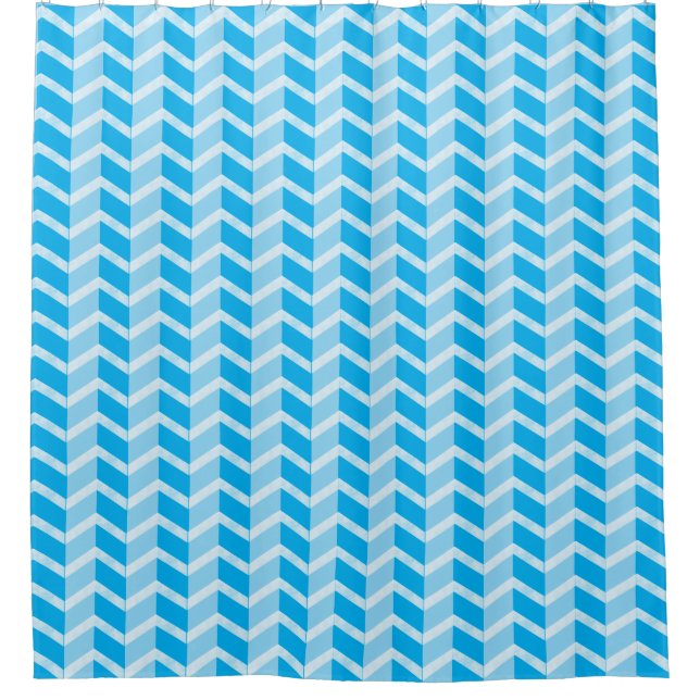 Retro Chevron Shower Curtain (Front)