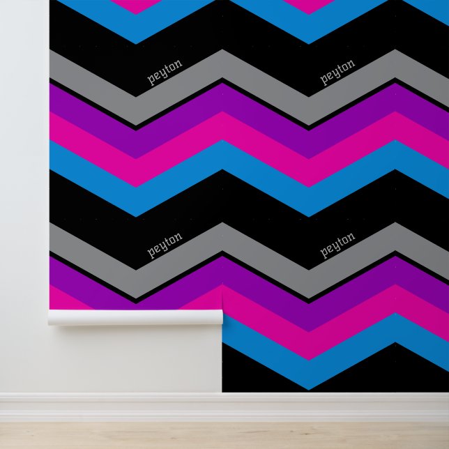 Retro Chevron with 90s Windbreaker Colours Wallpaper (Application)
