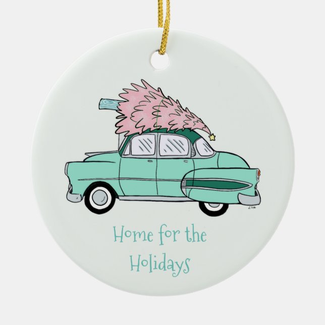 Retro Chevy BelAir Christmas Ornament (Front)