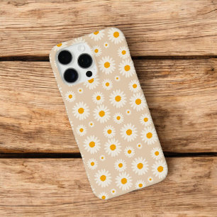Retro Chic Beige Floral Pattern Whimsical Spring iPhone 16 Pro Max Case