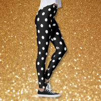 Retro Chic Black White Polka Dots Pattern Fashion