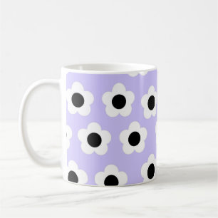 Retro Chic Blue White Floral Timeless Y2K Style Coffee Mug