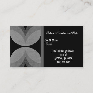 Retro Chic Business Card, Grey Business Card