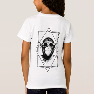 Retro-Chic Chimp Diamond – Geometry Meets Attitude T-Shirt