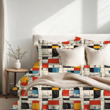 Retro Chic Mid-Century Modern Abstract Duvet Cover