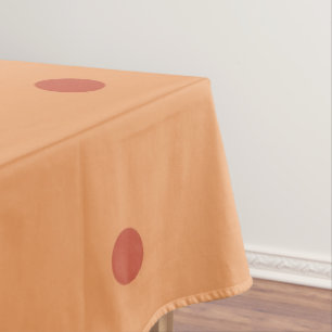 Retro Chic Orange Polka Dots Pattern Spring Summer Tablecloth