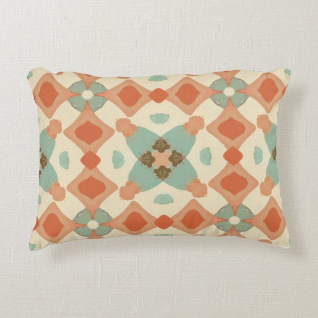 Retro Chic Pillow - Bold Patterns for a Vibrant To (Front)