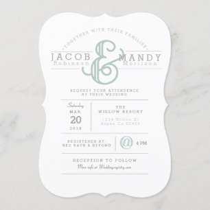 Retro Chic Wedding Invitation