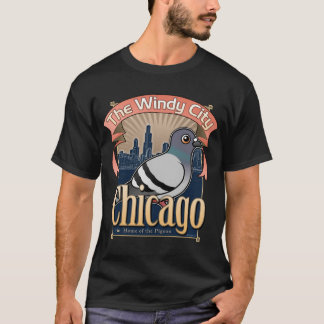 Retro Chicago Pigeon T-Shirt