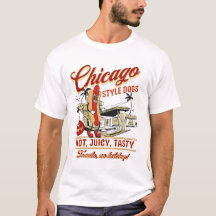 Retro Chicago Style Hot Dogs T-shirt