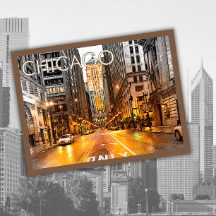Retro Chicago USA America Illinois Travel Holiday Postcard