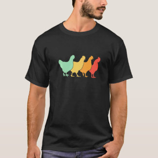 Retro Chicken  Farmer Cluckin' Chicken Farm T-Shirt