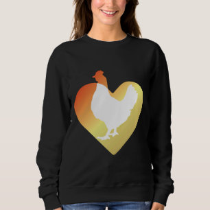 Retro Chicken Heart Chicken Lover Sweatshirt