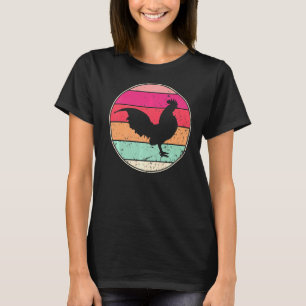 Retro Chicken Vintage Chicken Silhouette Farm Anim T-Shirt
