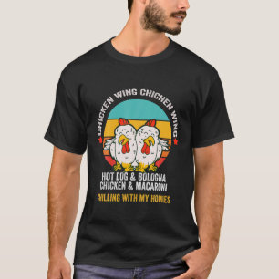 Retro Chicken Wing Chicken Wing, Funny Bologna Mac T-Shirt