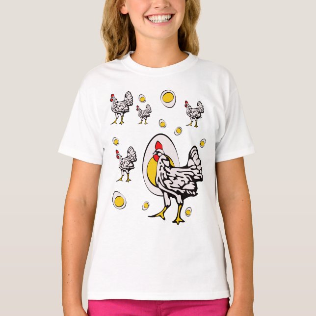 Retro Chickens T-Shirt (Front)
